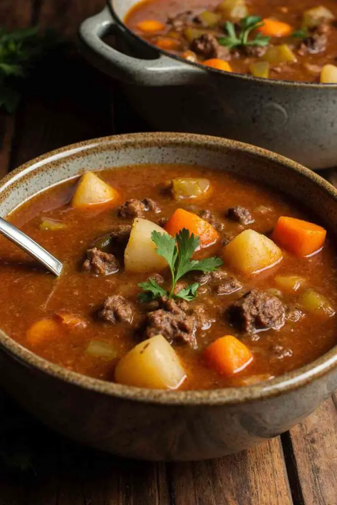 Mennonite hamburger soup 