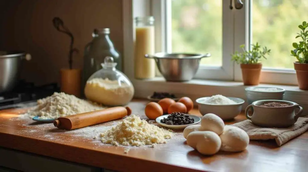 ingredients for Mennonite New Year’s Cookies
