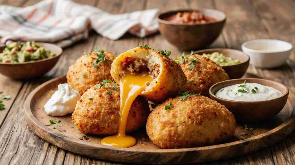 Air Fryer Cheesy Taco Bombs Recipe