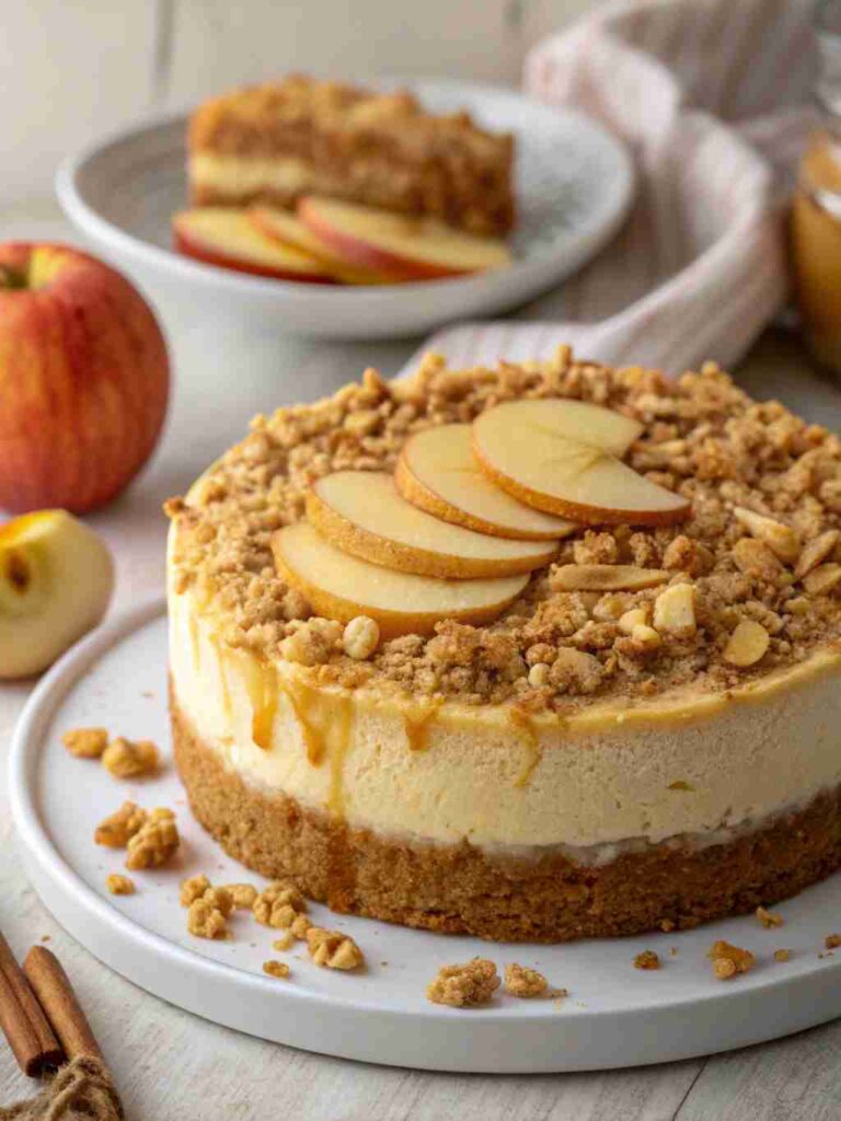 Apple Crumble Cheesecake Homemade Recipe