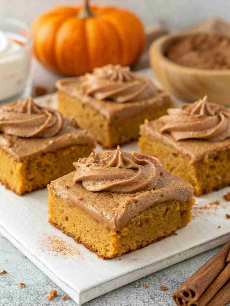 Pumpkin Bars with Brown Sugar Frosting